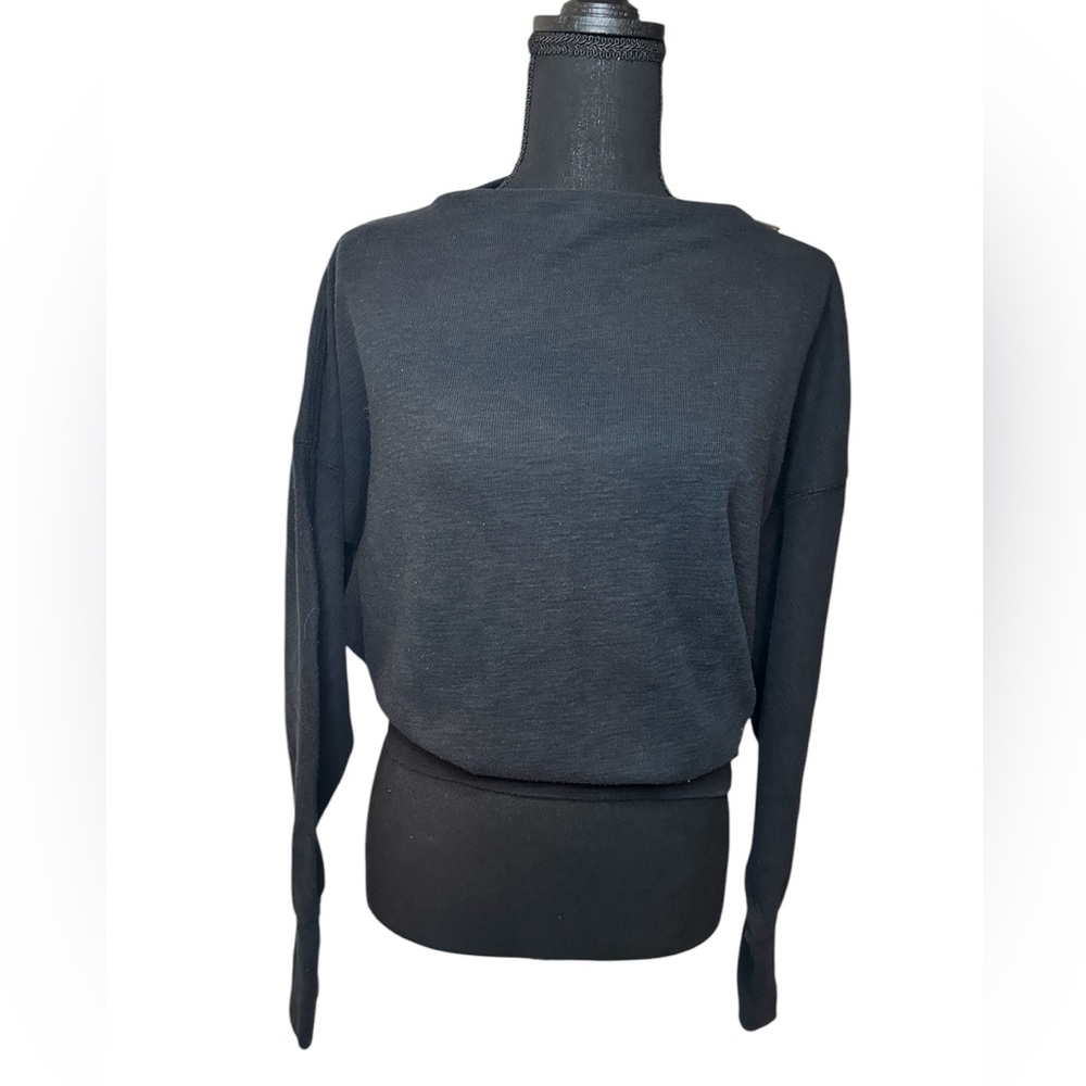 🐰 We the Free/Free People Nikala Pullover (GUC; Dark Gray/Washed Black/M)